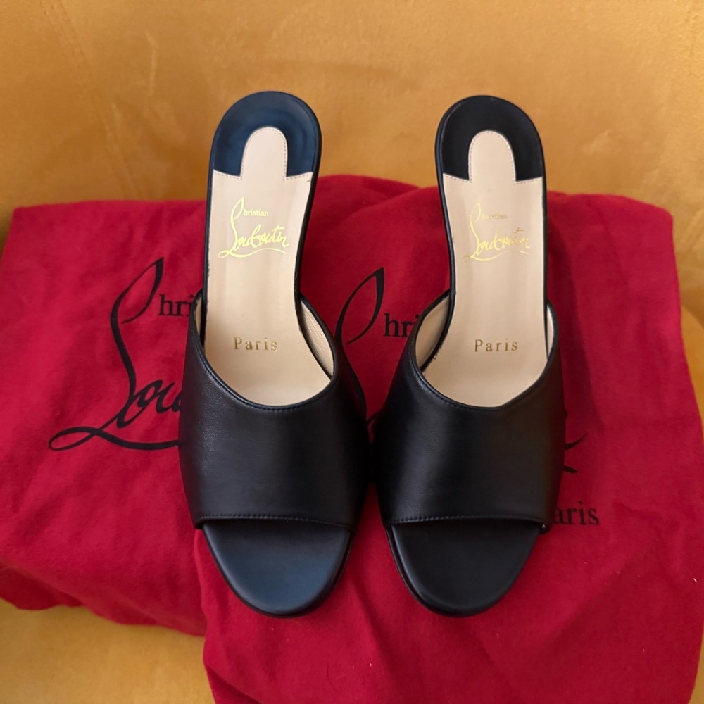 Christian Louboutin Black Mules